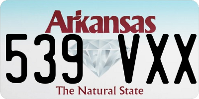 AR license plate 539VXX