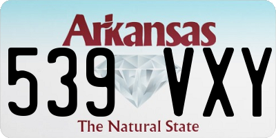 AR license plate 539VXY