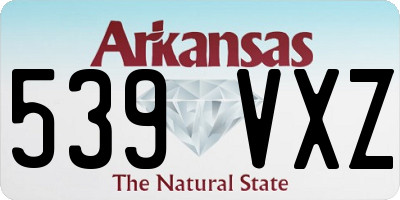 AR license plate 539VXZ