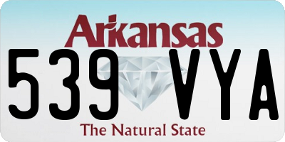 AR license plate 539VYA