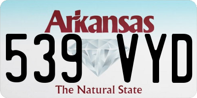 AR license plate 539VYD