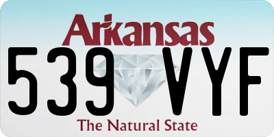 AR license plate 539VYF
