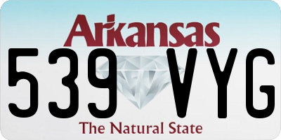 AR license plate 539VYG