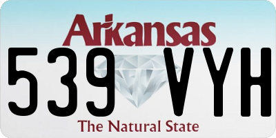 AR license plate 539VYH