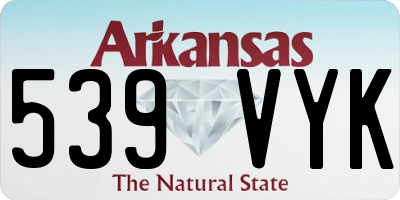 AR license plate 539VYK