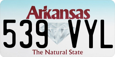 AR license plate 539VYL