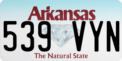 AR license plate 539VYN