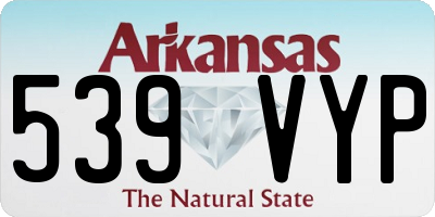 AR license plate 539VYP