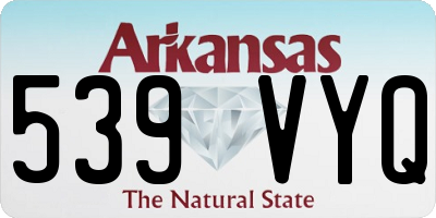AR license plate 539VYQ