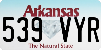 AR license plate 539VYR