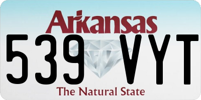 AR license plate 539VYT