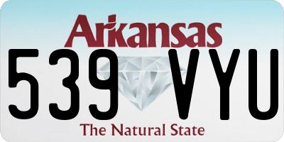 AR license plate 539VYU
