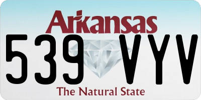 AR license plate 539VYV