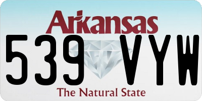 AR license plate 539VYW