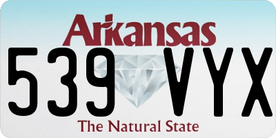 AR license plate 539VYX