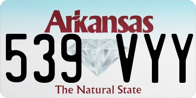 AR license plate 539VYY