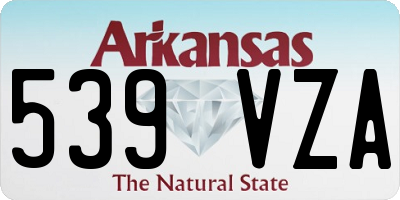 AR license plate 539VZA