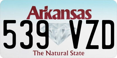 AR license plate 539VZD