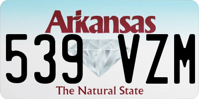 AR license plate 539VZM