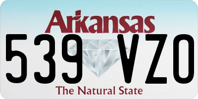 AR license plate 539VZO