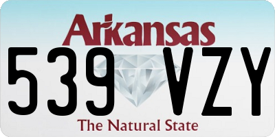 AR license plate 539VZY