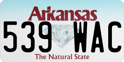 AR license plate 539WAC