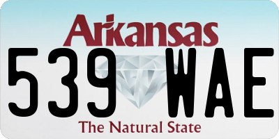 AR license plate 539WAE