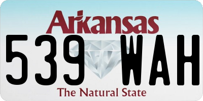 AR license plate 539WAH