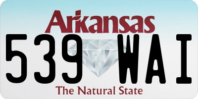 AR license plate 539WAI