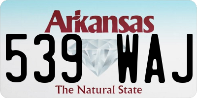 AR license plate 539WAJ