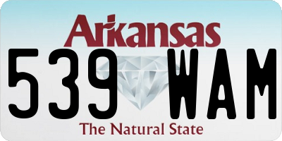 AR license plate 539WAM