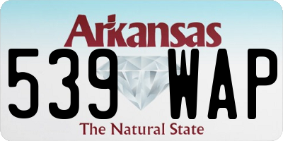 AR license plate 539WAP