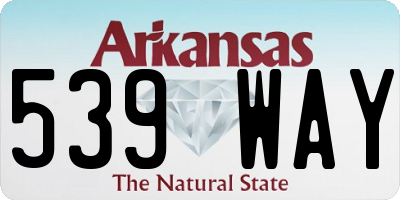 AR license plate 539WAY