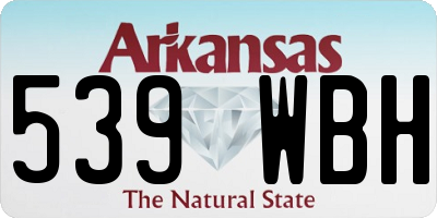 AR license plate 539WBH