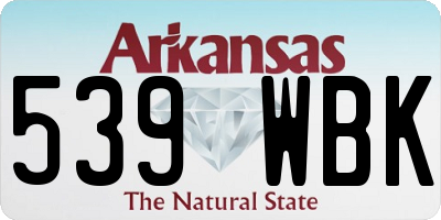 AR license plate 539WBK