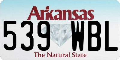 AR license plate 539WBL