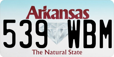 AR license plate 539WBM