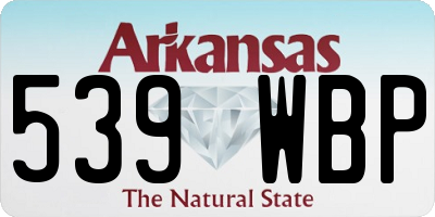 AR license plate 539WBP