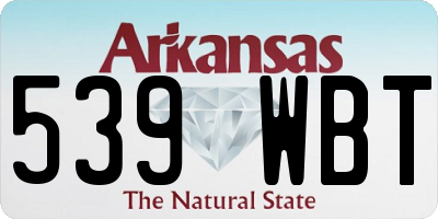 AR license plate 539WBT