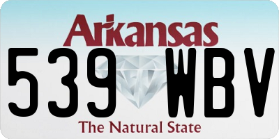 AR license plate 539WBV