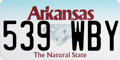 AR license plate 539WBY