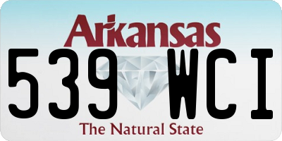 AR license plate 539WCI