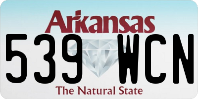 AR license plate 539WCN
