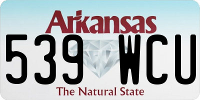 AR license plate 539WCU