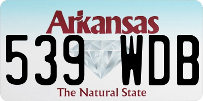 AR license plate 539WDB