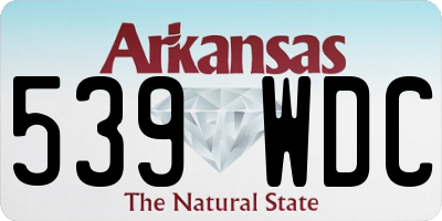 AR license plate 539WDC