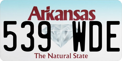 AR license plate 539WDE