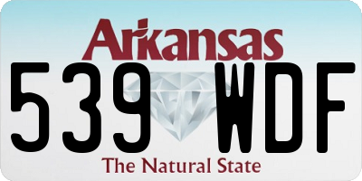 AR license plate 539WDF