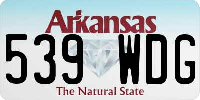 AR license plate 539WDG