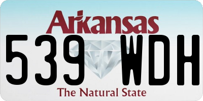 AR license plate 539WDH
